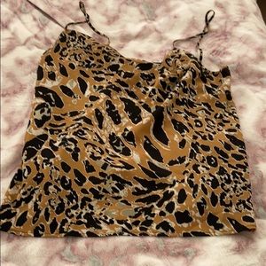 Top shop leopard print tank